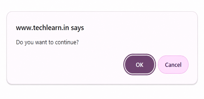 techlearn.in confirmation dialog box